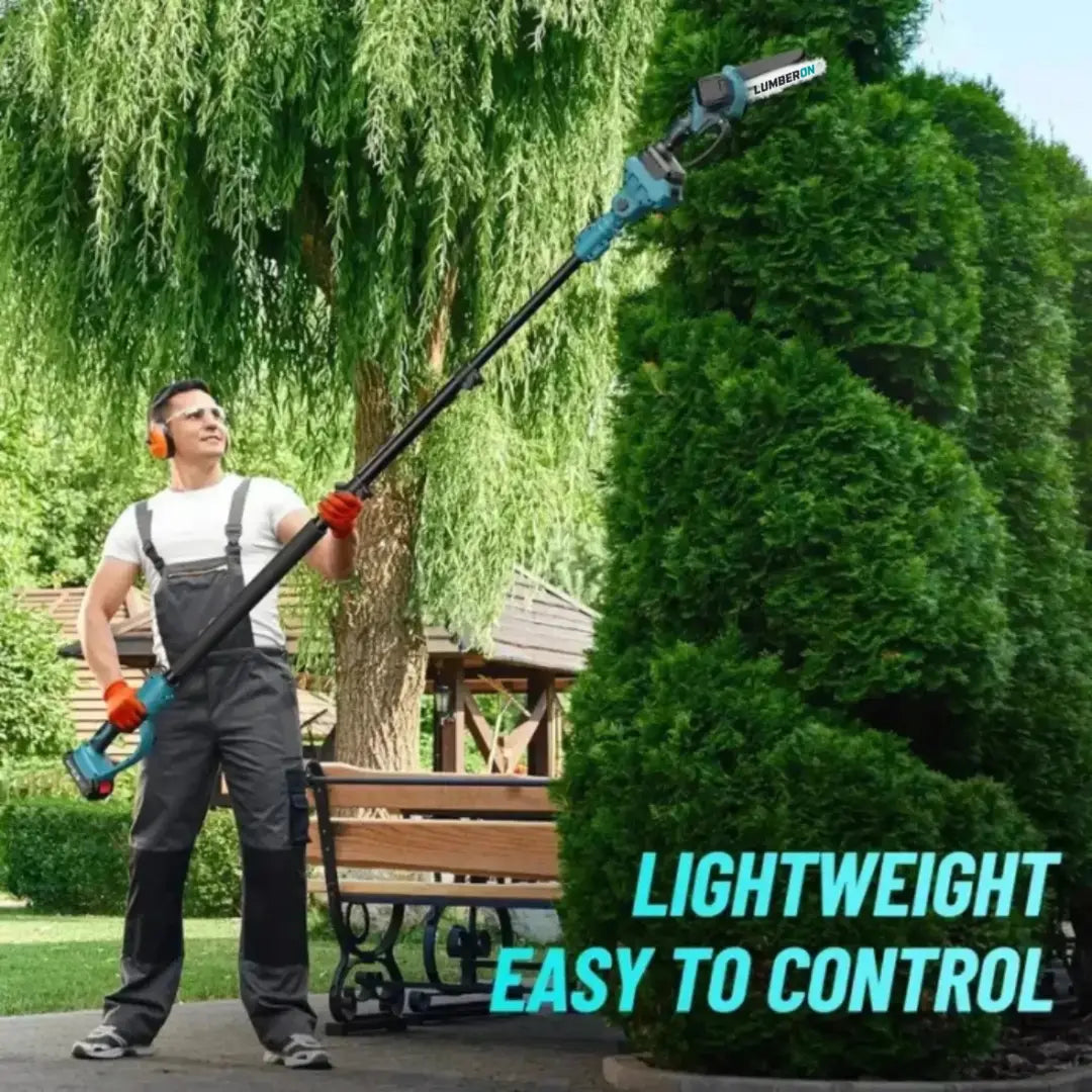 Lumberon R2 Pro — 2-in-1 Cordless Telescopic Pole Chainsaw & Mini Chainsaw + FREE Battery + Fast Charger